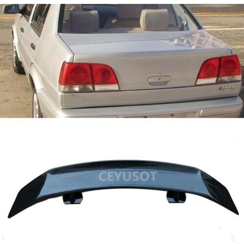For Universal WING Spoiler OLD Volkswagen Jetta ABS Material Car Trunk Rear Lip Tail FIN Accessories Glossy Black Body Kit 1990