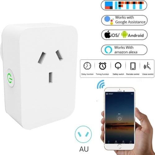 Electrical Outlets AU 10A Smart Wifi Plug Smart Home Wireless Socket Outlet Timer Plugs Works With Alexa Google Home Tuya App