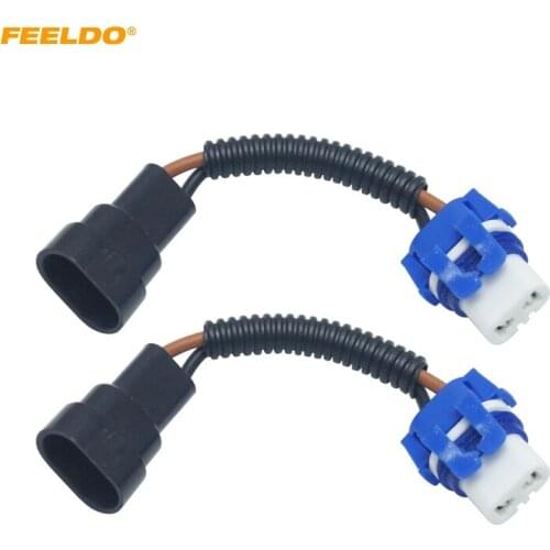 FEELDO 10Pcs Car 9005 Ceramic Socket Heavy Duty Ceramic Wiring Harness Connector For Headlight Bulb Socket Wiring Adapter Holder