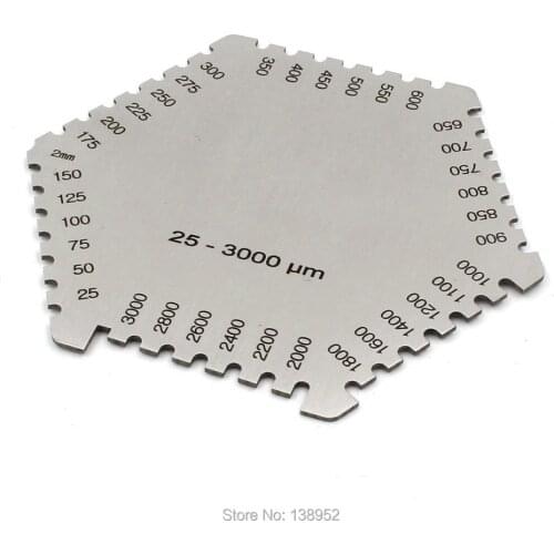 HOT Sale WET FILM COMB Aluminum Wet Diaphragm Comb Wet Film Thickness Gauge 25-3000um Gauge Free Shippings