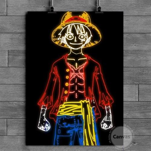 Canvas Anime Luffy Pictures Home Manga Decoration Paintings Poster HD Prints Wall Art Modular Living Room