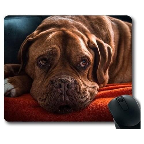 Gaming puppy dog mouse pad,Dog Pets Bordeaux Dog Animal Old Dog Sweet,dogs mouse mat