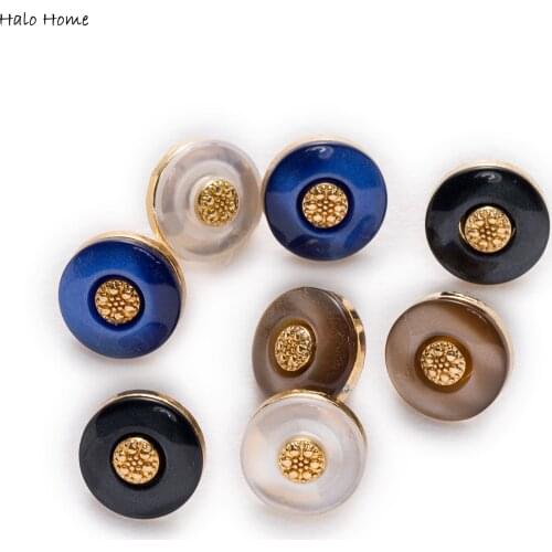 10pcs Round Metal Shank Buttons Scrapbooking Home Clothing Replace Handmade Crafts Accessories Card Making Decor 10mm