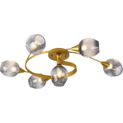 Personality creative dining room glass lamps American country ceiling lamp modern minimalist living room study bedroom lamp