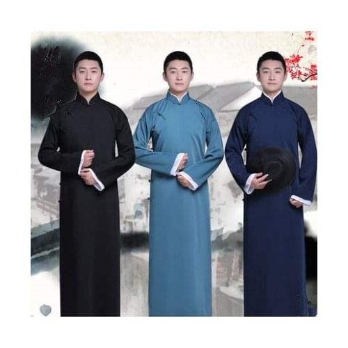 Crosstalk costume for men Crosstalk cosplay clothing Crosstalk clothes minguo clothes for men chinese ancient clothes