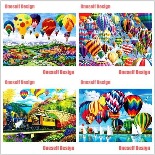 Popular colorful balloon 5d diamond painting full square diy diamond embroidery full set rainbow balloon 5d diamond art kit