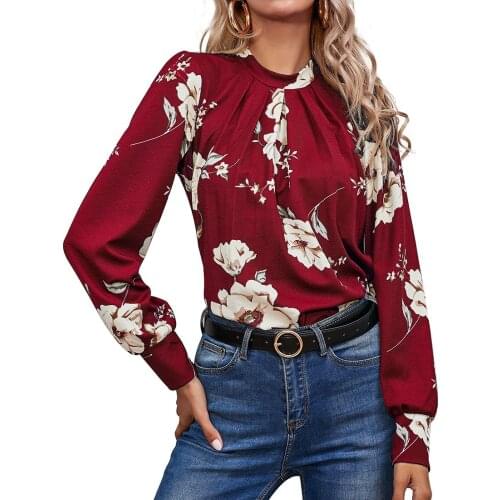 New 2021 Autumn Women T-shirt Female Fashion Long Sleeve Chinese Seyle Stand Collar Mesh Tops Plus Size Print Blusas Top Tees