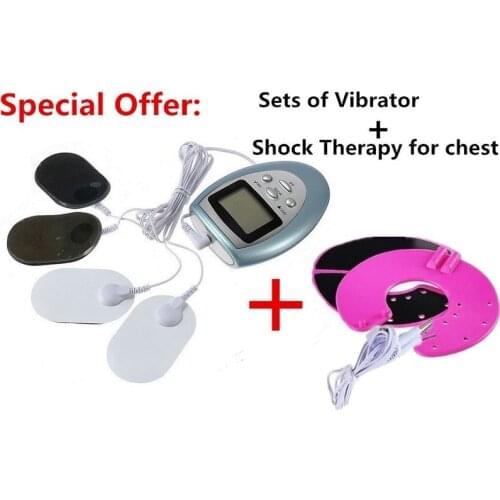 New Vibrator Digital Shock Therapy Machine for Chest Breast Massager Pain Relief Fitness Electro Kit E-Stimulation