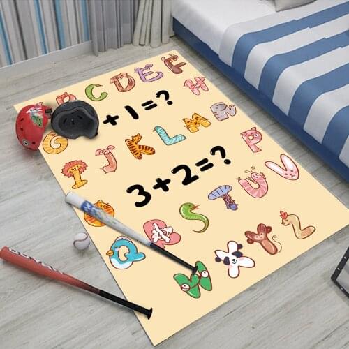 New FashionEnglish Alphabet Games Play Baby Play Mat Kids Flannel Safety Mat Carpet Baby Carpets For Childrens Rug Soft Floor