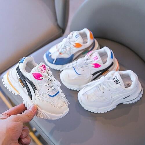 Boys Girls Shoes 2021 Spring Autumn New Childrens Sports Shoes Girls Casual Shoes Korean Version of Mesh Shoes Running Shoes