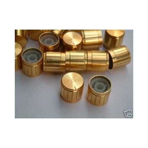 1/4" 17X17mm GOLDEN ALLOY KNOBS AMPS PEDAL