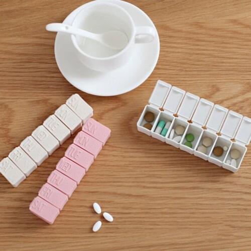Plastic Travel Pill Box Holder Weekly Medicine Storage Organizer Container Drug Tablet Dispenser Independent Lattice Pill Case