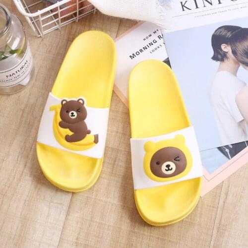 2020 Women Slippers Fashion Summer lovely Ladies Casual Slip On Cartoon Beach Flip Flops Slides Women Indoor Shoes TX188