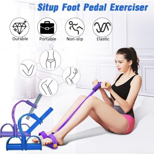 Adjustable Indoor Fitness Resistance Bands Sit Up Pull Rope Tensioner Fitness Pedal Ankle Puller