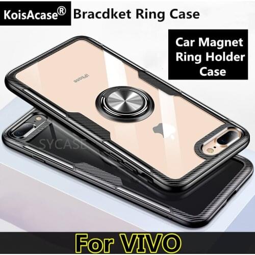 Luxury Car Magnet Ring Holder Case For VIVO X21 X30 X23 Fantasy X27 Pro IQOO case For VIVO NEX car Magnetic Ring Bracket Cover