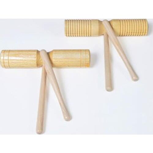 3Pcs/set S/L Wooden Double Sound Tube Musical Instruments Music Teaching Tools, Kids Sound Tube Percussion Musical Toys Gifts