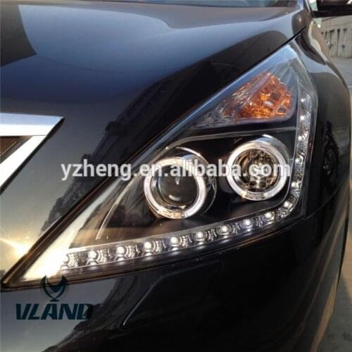 VLAND factory accessory for Car Headlight for TIANA LED Head light for 2008 2009 2010 2011 2012 with angel eyes+LED DRL