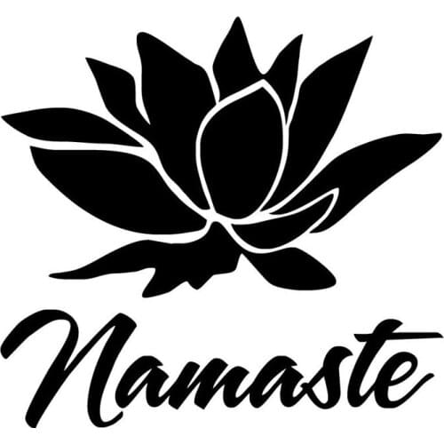 15.3X14.2CM NAMASTE Yoga Lotus Flower Decal Originality Vinyl Car Sticker S8-0175