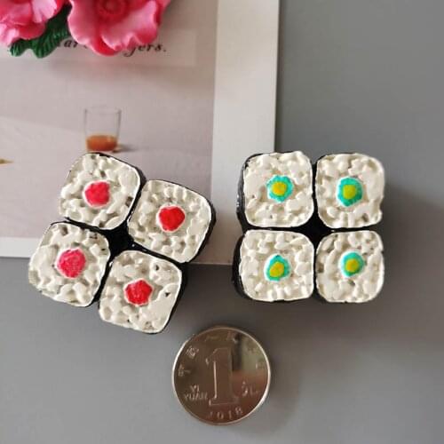 Japan Simulation Food Japanese Sushi Rice Roll Home Decorations 3D Resin Refrigerator Magnets souvenir