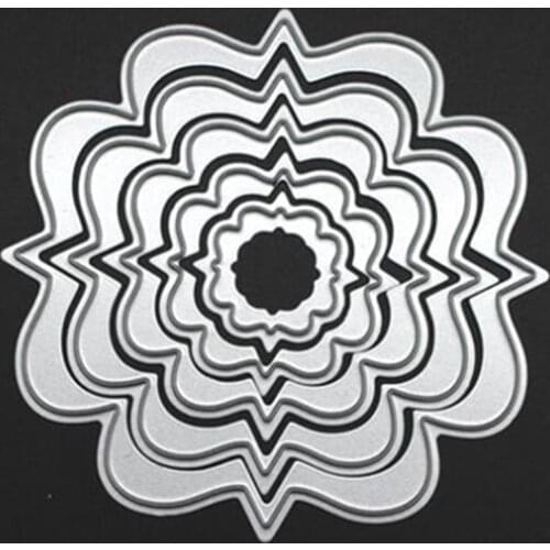 YINISE 095 5pcs FLOWER Metal Cutting Dies Scrapbooking Stencils Mold DIY Card Album Decoration Embossing Folder Die Cuts CUTTER