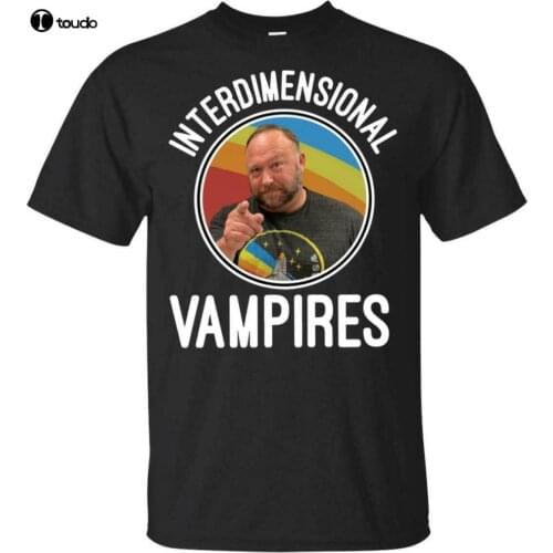 Interdimensional Vampires Alex Jones Funny Spiritual Conspiracy Black T-shirt