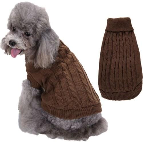 Winter Dog Clothes Jumper Knitwear Pet Clothes Puppy Cat High Collar Sweater Coats Pet Sweaters Clothes Dog Accessories XS-3XL