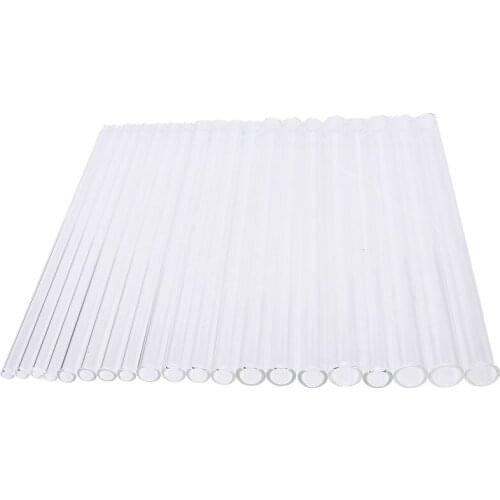 10mm Clear Glass Reusable Wedding Birthday Party Drinking Straws Thick Straws Dia 6mm/8mm/10mm/12mm/14mm