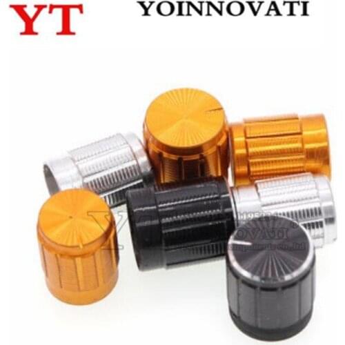 10PCS Aluminum Alloy 13*17mm 15*17mm Potentiometer 13*17 15*17 Knob Rotation Switch Volume Control Knob Black Silvery