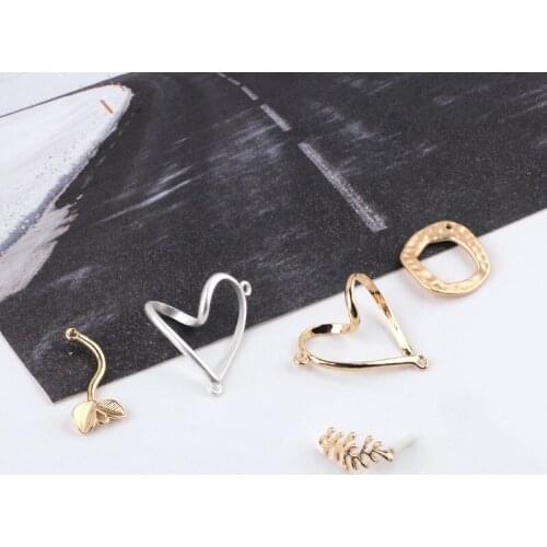 10pcs Hot Sale Jewellery Irregular Love Round Magpie Tree Statement Stud Earrings Women Material Diy Ear Handmade Accessories