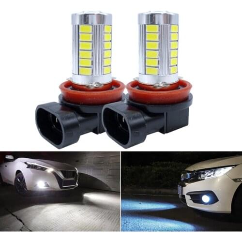 2x H11 H7 H8 Car LED Fog Light Bulbs 9005 HB3 9006 HB4 Auto Driving Fog Lights For Toyota Corolla RAV4 Yaris Prius C Camry