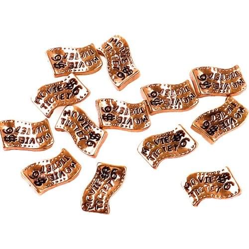 20Pcs/lot F753 Funny Words Movie Ticket Makking Glass Locket Handcraft Jewelry Supplies