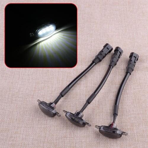 3pcs Smoke Lens White LED Light Front Grill Grille Light DRL 12V Fit For Ford F-150 F150 Raptor 2010-2014 2015 2016 2017 2018