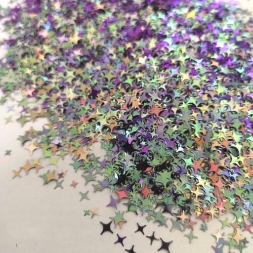 4 SIDED GALAXY STAR MIX 3Size NAIL GLITTER ** 10G BAG ** 4pt Stars Mermaid Galaxy, Color Shift Glitter, Chameleon Glitter