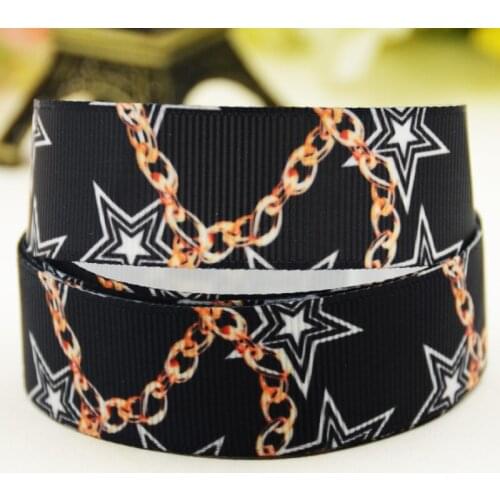 22mm 25mm 38mm 75mm Bead Chain Cartoon printed Grosgrain Ribbon party decoration 10 Yards X-02936