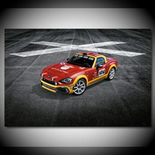 Abarth Tuning Racing Sport Car Supercar Posters Home Decor Wall Art Canvas Printed Room Decoration