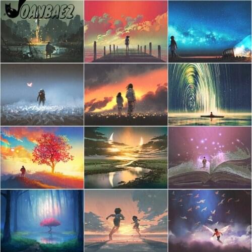 Diamond Painting Landscape Light Mosaic Cross Stitch Abstract Book 5D Diy Sticker Embroidery Set Inlaid Handmade Gift Decoration