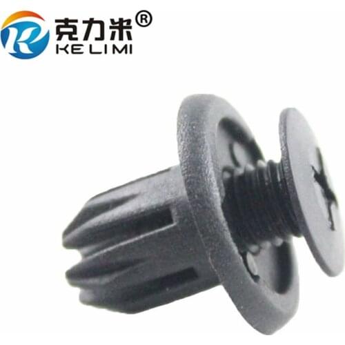 KE LI MI 50Pcs Vehicle Car Screw Push Type Fenders Bumper 10mm Plastic Rivets Fastener Clips For Honda Toyota Chery Opel Ford