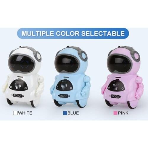 939A Pocket RC Robot Talking Interactive Dialogue Voice Recognition Record Singing Dancing Telling Story Mini RC Robot Toys Gift