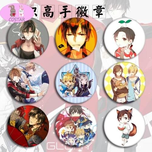 Anime The Kings Avatar Cosplay Badge Cartoon Q Styles Brooch Pins Collection Badges For Backpacks Decoration