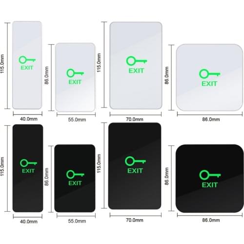 Door Exit Push Button Release Switch Opener NO COM NC LED light For Door Access Control System Entry Open Touch Button