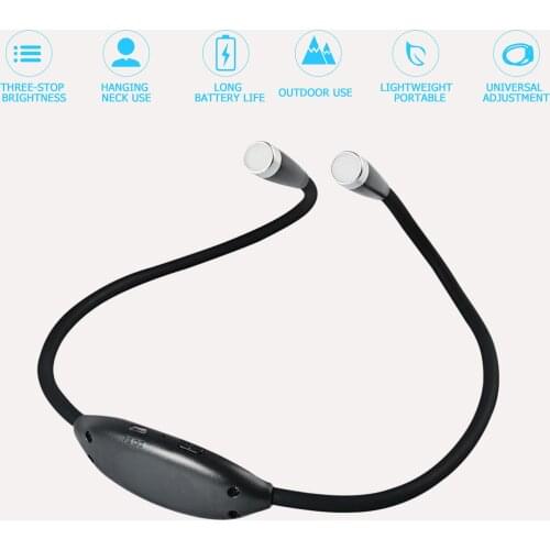 Reading Lamp Knitting Crocheting Hug Light LED Handsfree Reading Walk Neck Lamp Flexible LED Portable Book Reading Light