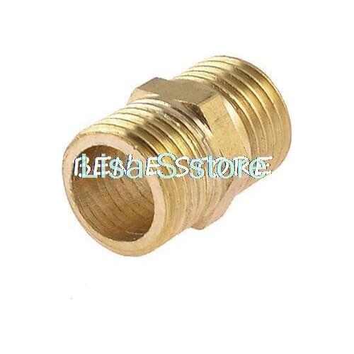 Equal 1/4" PT Male to Male M/M Brass Hex Nipple Reducer Quick Connector Fitting