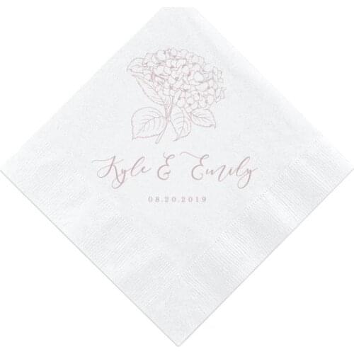 Summer Wedding Napkins | Rehearsal Dinner | Engagement Party | Personalised Bar Napkins | Custom Wedding Napkins 50pcs