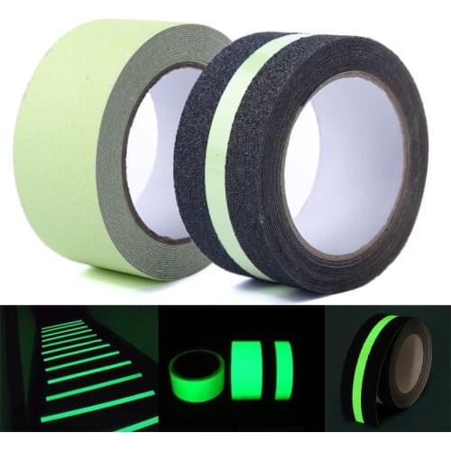 5cm x 5M hot Safety Warning Tape Night Luminous Anti-Slip Stair Grip Tape Frosted PVC Stickers for Indoor & Outdoor Stair floor