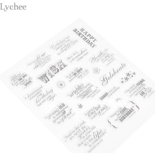 Lychee Life Silicone Clear Rubber Stamps Seal DIY Handmade Stamp For Scrapbooking Album Decorative Transparent Stamping Supplies