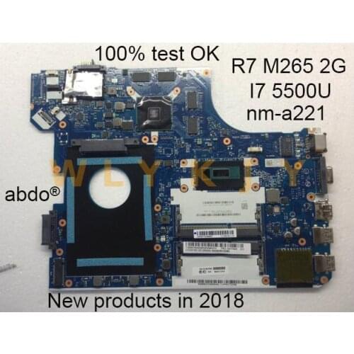 For Lenovo ThinkPad E550 e550c notebook PC motherboard nm-a221 I7 5500U R7 M265 2G Graphics Quality assurance 100% test OK