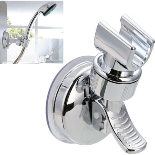 Powerful Suction Cup Shower Bracket Base Bathroom Plastic Adjustable Wall Suction Shower Nozzle Fixed Wall Rack