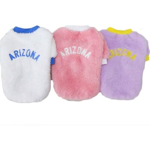 Soft Warm Pet Cat Clothes Warm Sweatshirt Long Plush Hoody Coat Winter For Small Medium Dogs Chihuahua White Dog Hoodies Outfit