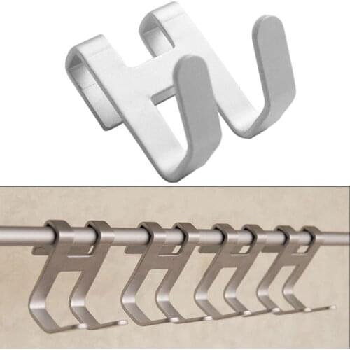 Wall Hook Space Aluminum Metal Shower Frameless Glass Door Hook Free Hole Towel Rack Hanger Key Holder Clothes Bathroom Organize