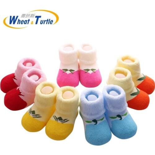 Mother Kids Baby Clothing Socks Leg Warmers 5 Pairs/Lot Winter Warm Baby Girls Boy Socks Newborn Indoor Floor Non-Slip Socks